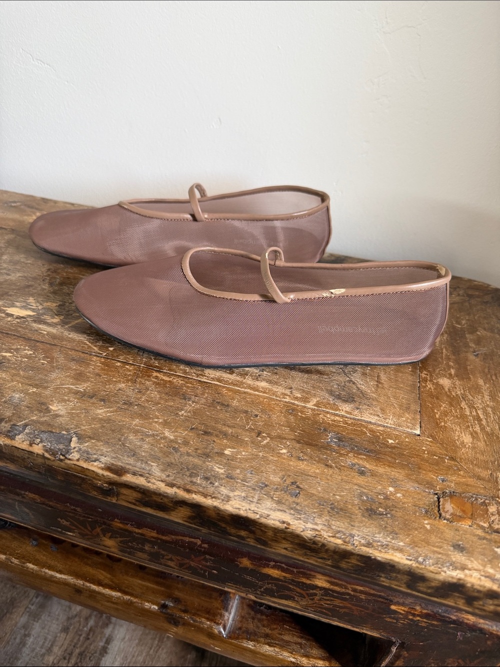 Jeffrey Campbell Taupe Mesh Mary Jane Flats Size 7.5 - Picture 3 of 8